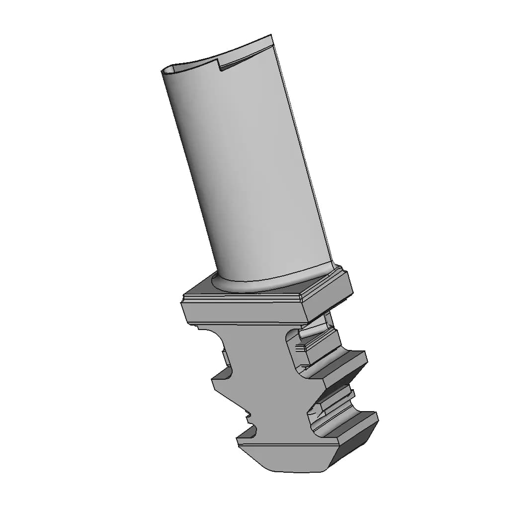 Turbine Blade - Standard Mechanical Component_60_30_degree_snapshot