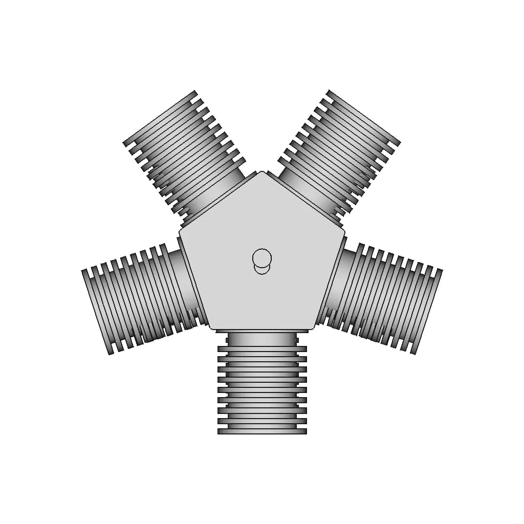 Radial Engine - Downloadable CAD Representation_270_0_degree_snapshot