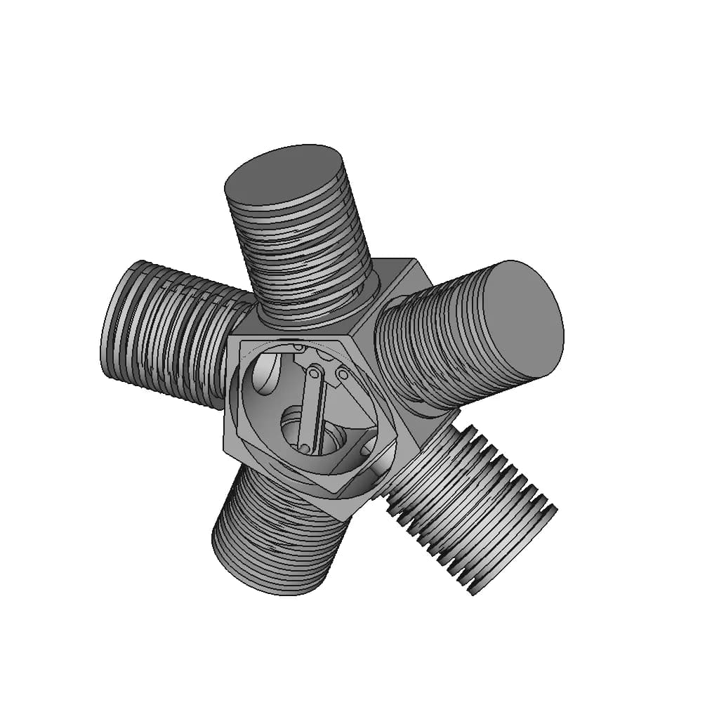 Radial Engine - Downloadable CAD Representation_60_30_degree_snapshot