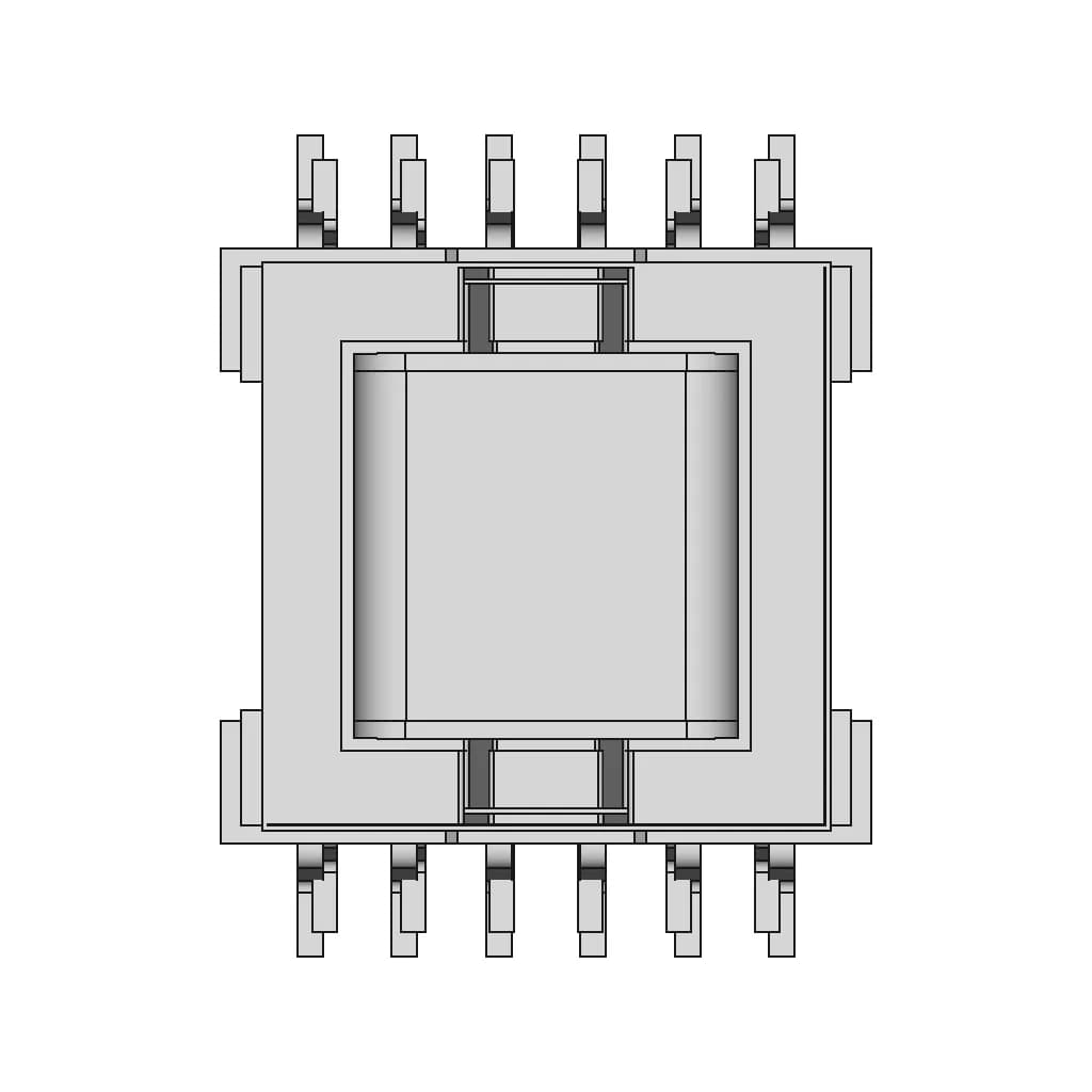 Smd Efd15 Transformer | High-Quality CAD Model_0_0_degree_snapshot