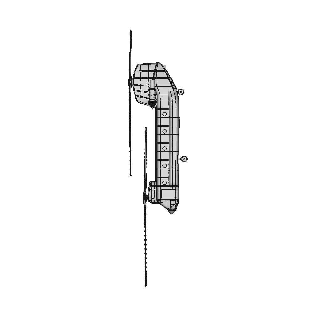 Ch-47 Shinook Helicopter Solid Assembly Model - Downloadable CAD Representation_0_90_degree_snapshot