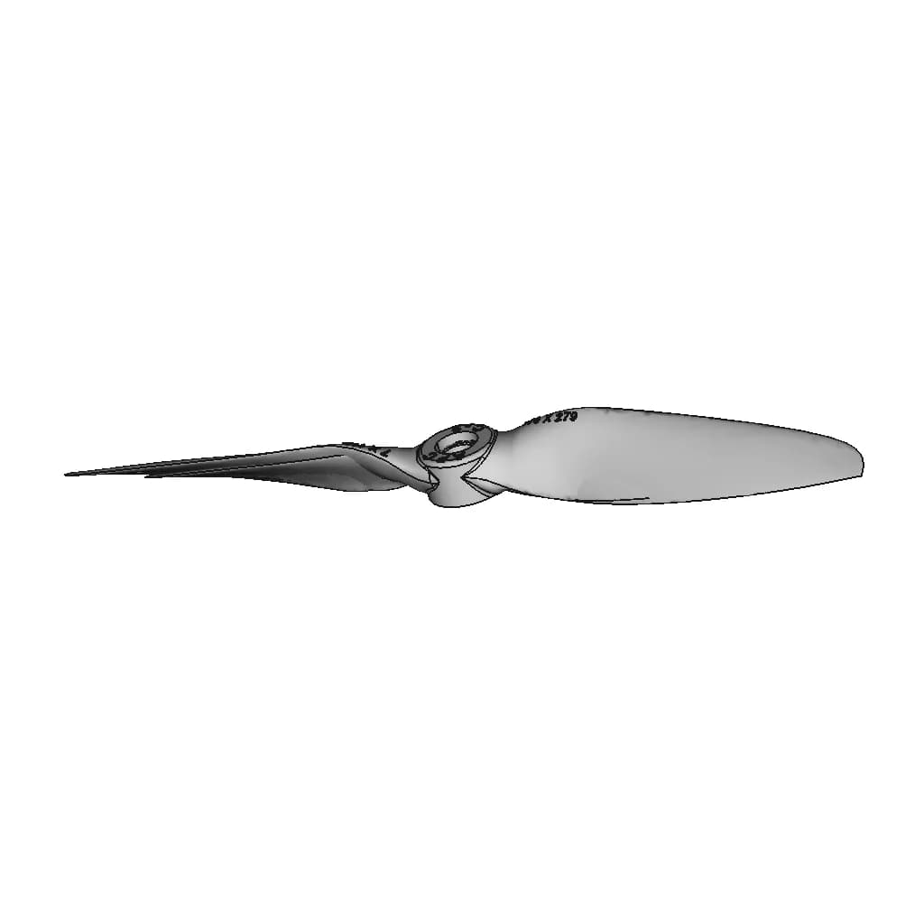 Apc 7 X 11E 7" Propeller Recreation From Optical Scan - Standard Mechanical Component_60_30_degree_snapshot