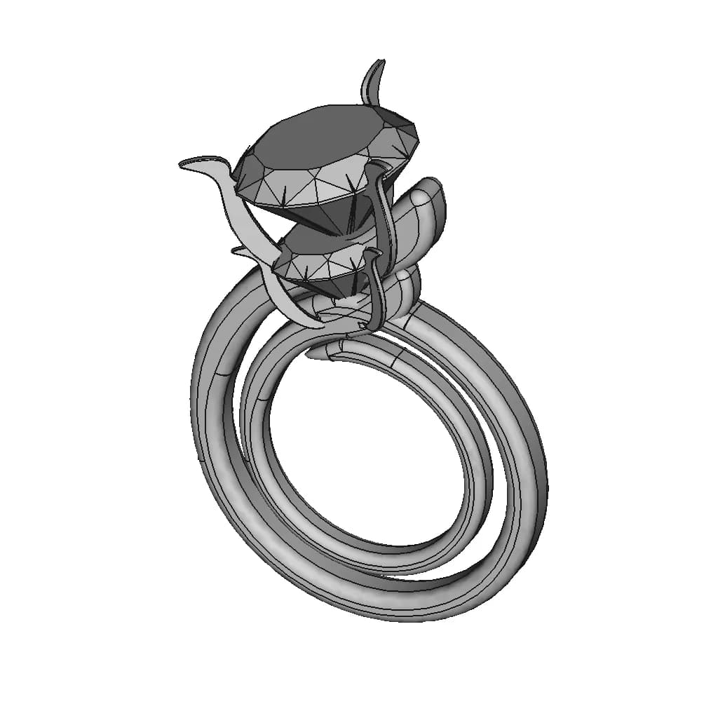 Diamond Ring - Downloadable CAD Representation_60_30_degree_snapshot