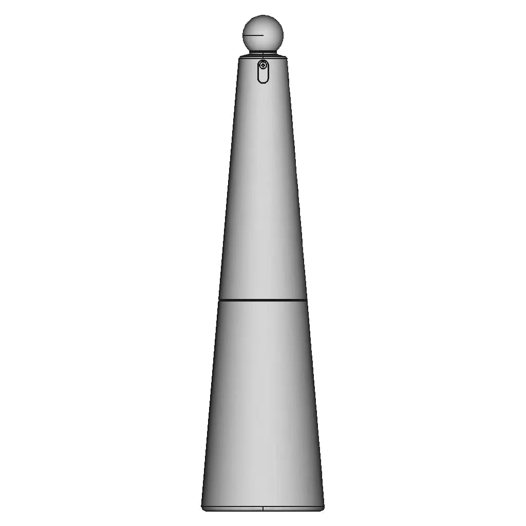 Slim Cone Glass Perfume Bottle | High-Quality CAD Model_0_0_degree_snapshot