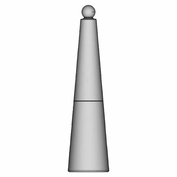 Slim Cone Glass Perfume Bottle | High-Quality CAD Model