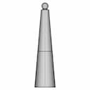 Slim Cone Glass Perfume Bottle | High-Quality CAD Model_0_270_degree_snapshot