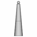 Slim Cone Glass Perfume Bottle | High-Quality CAD Model_0_90_degree_snapshot