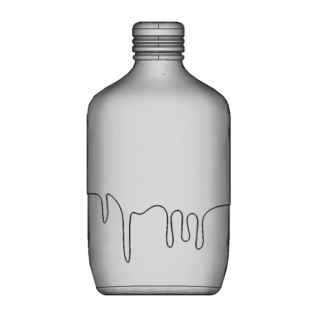 One Gold Calvin Klein Perfume Bottle - Downloadable CAD Representation_0_0_degree_snapshot