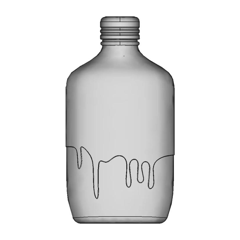 One Gold Calvin Klein Perfume Bottle - Downloadable CAD Representation