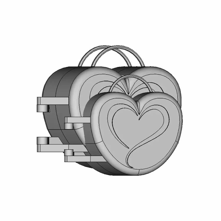 3D Printable Heart Locket | High-Quality CAD Model