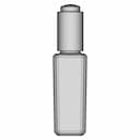Serum Glass Bottle With Dropper - Downloadable CAD Representation_0_0_degree_snapshot