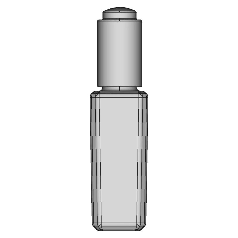 Serum Glass Bottle With Dropper - Downloadable CAD Representation