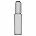 Serum Glass Bottle With Dropper - Downloadable CAD Representation_0_90_degree_snapshot