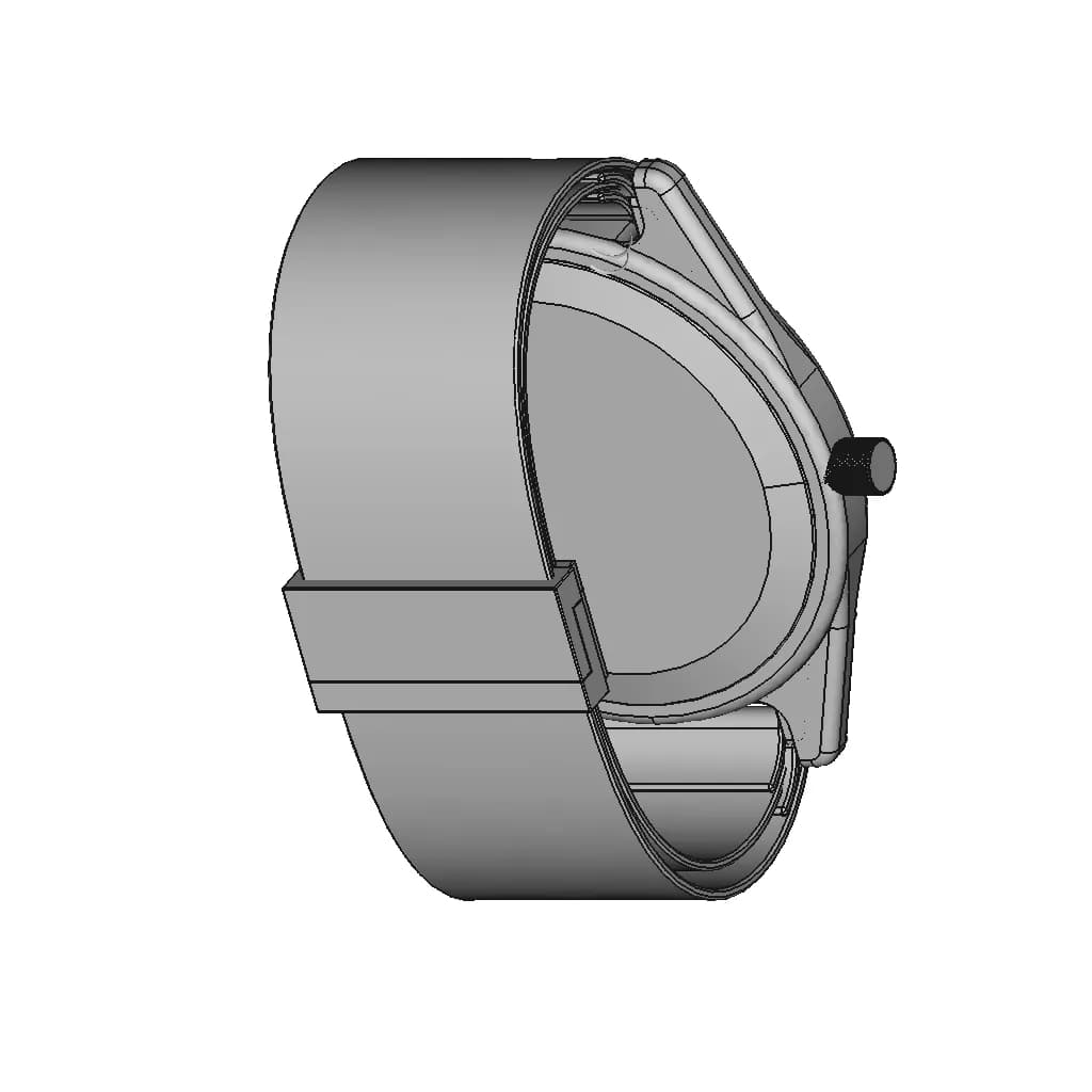 Rotating Dials Watch - Downloadable CAD Representation_60_30_degree_snapshot