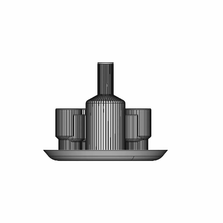 Rigged Crystal Glass And Jar Set - Standard Mechanical Component