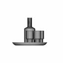 Rigged Crystal Glass And Jar Set - Standard Mechanical Component_0_270_degree_snapshot