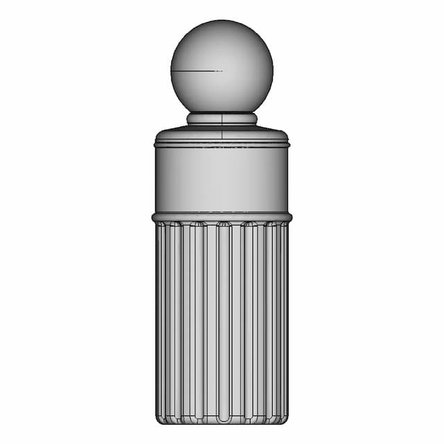 Oval Perfume Glass Bottle With Sphere Cap - Standard Mechanical Component