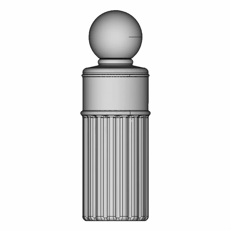 Oval Perfume Glass Bottle With Sphere Cap - Standard Mechanical Component
