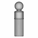 Oval Perfume Glass Bottle With Sphere Cap - Standard Mechanical Component_0_270_degree_snapshot