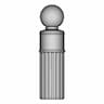 Oval Perfume Glass Bottle With Sphere Cap - Standard Mechanical Component_0_90_degree_snapshot