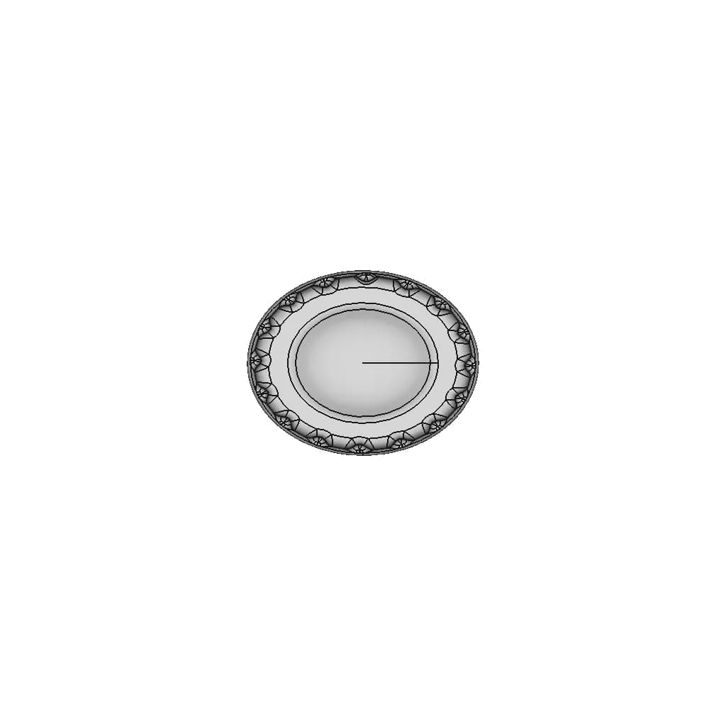 Oval Perfume Glass Bottle With Sphere Cap - Standard Mechanical Component_90_0_degree_snapshot