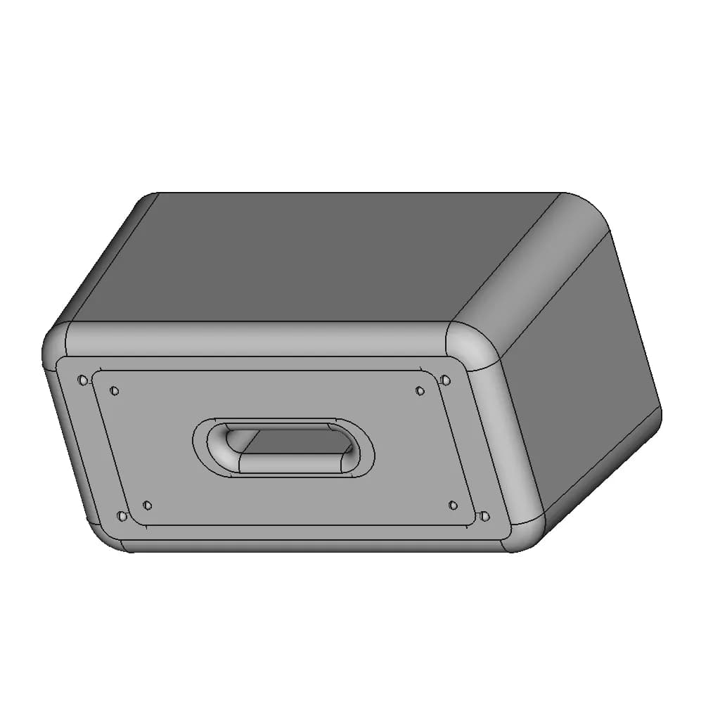 Plastic Caddy With Handle 300X150X150 - Standard Mechanical Component_60_30_degree_snapshot