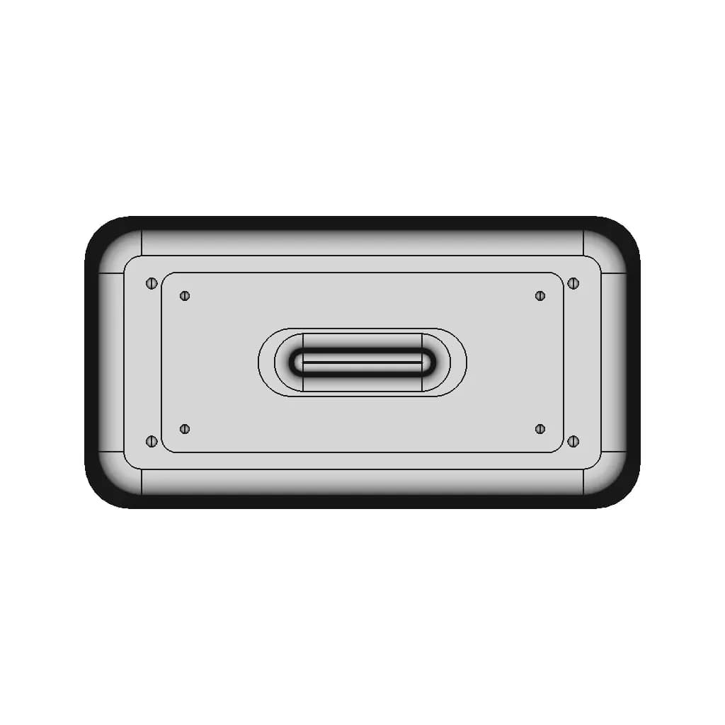 Plastic Caddy With Handle 300X150X150 - Standard Mechanical Component_90_0_degree_snapshot