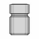 Rectangular Perfume Glass Bottle With Sharp Edges | 3D Engineering Design File_0_0_degree_snapshot