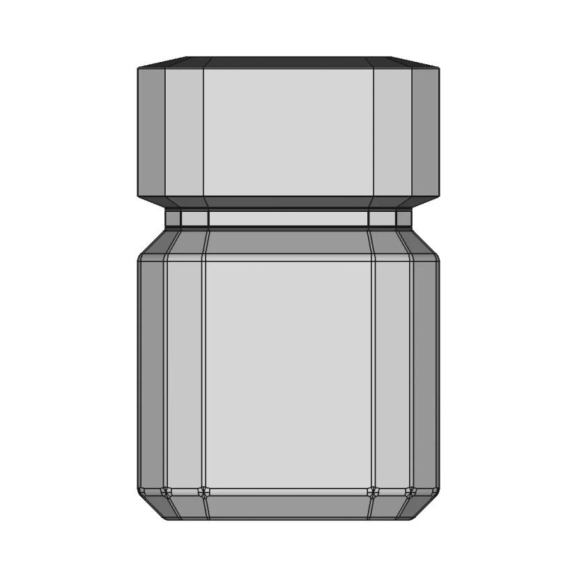 Rectangular Perfume Glass Bottle With Sharp Edges | 3D Engineering Design File