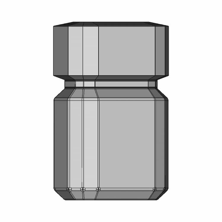 Rectangular Perfume Glass Bottle With Sharp Edges | 3D Engineering Design File