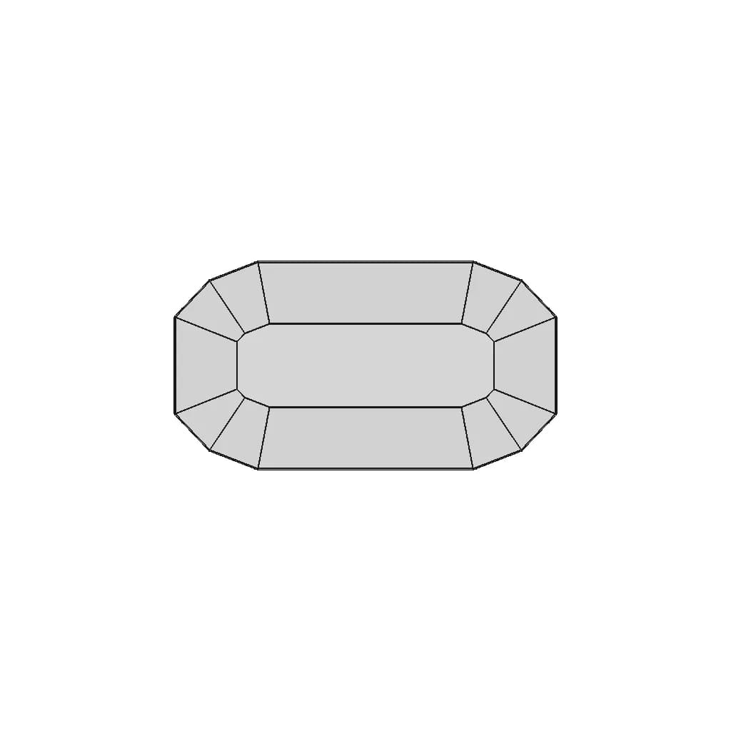 Rectangular Perfume Glass Bottle With Sharp Edges | 3D Engineering Design File_270_0_degree_snapshot