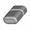 Rectangular Perfume Glass Bottle With Sharp Edges | 3D Engineering Design File_60_30_degree_snapshot