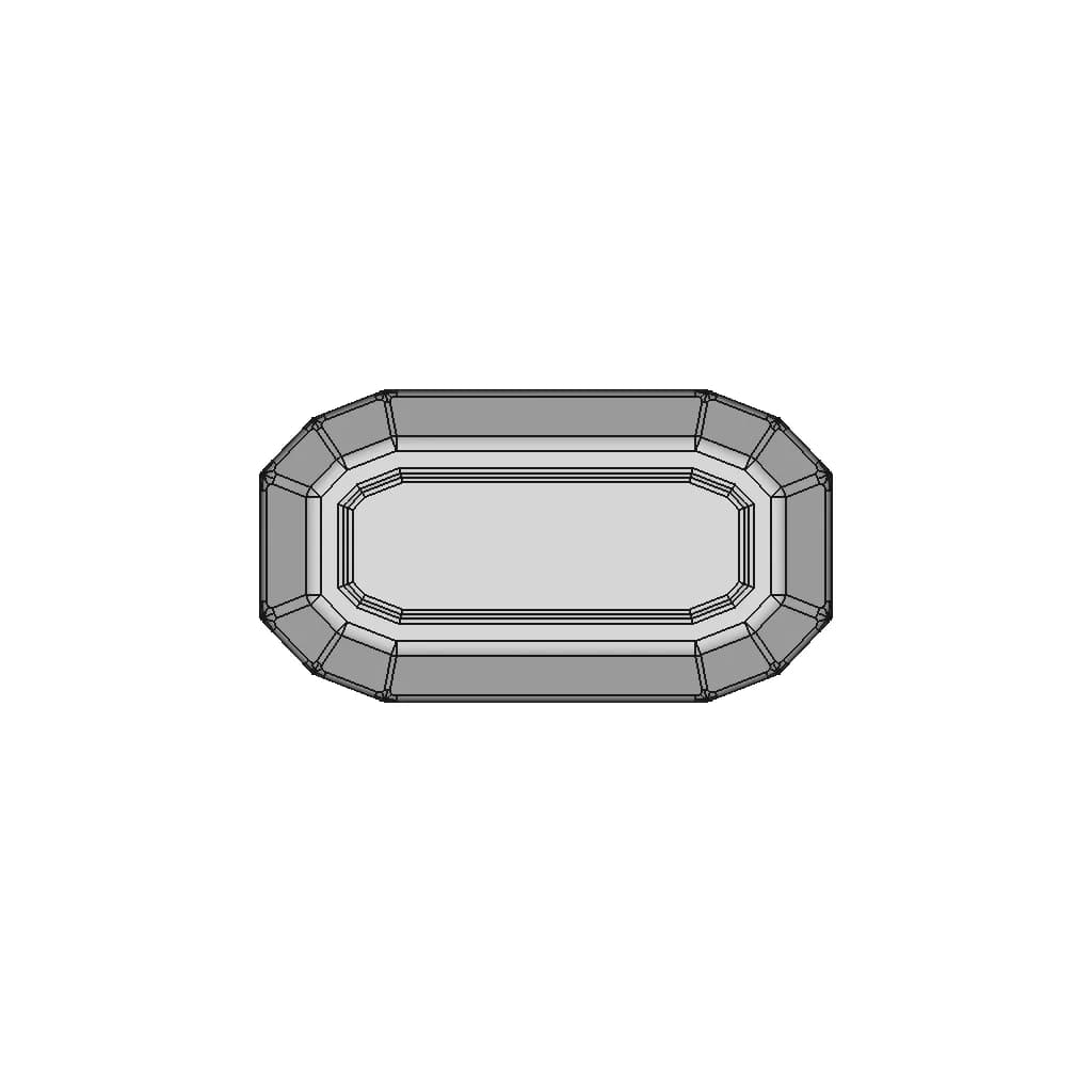 Rectangular Perfume Glass Bottle With Sharp Edges | 3D Engineering Design File_90_0_degree_snapshot