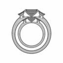 Three Stone Radiant Cut Diamond Ring Solidworks Project - Standard Mechanical Component_0_0_degree_snapshot