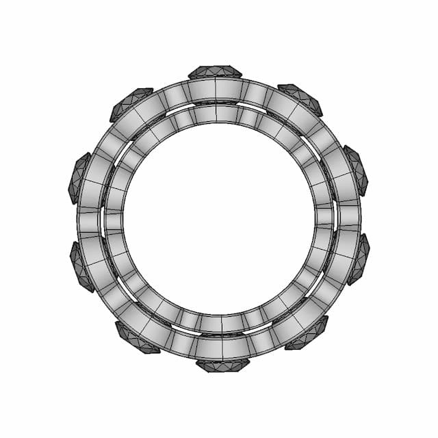Ring 10 Diamants | 3D Engineering Design File