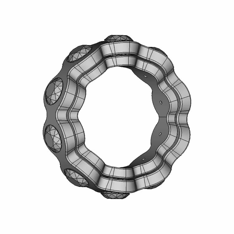 Ring 10 Diamants | 3D Engineering Design File