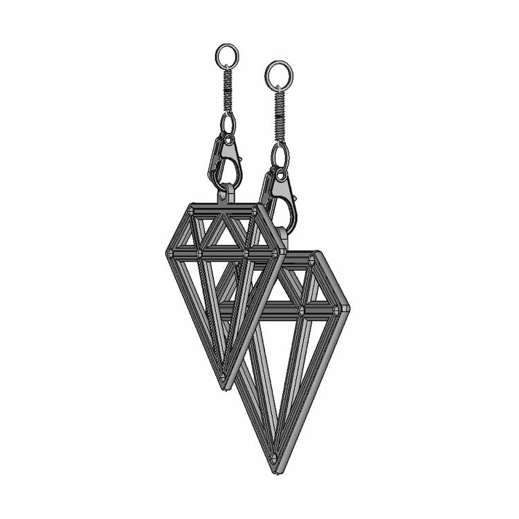 Diamond Pendant | 3D Engineering Design File