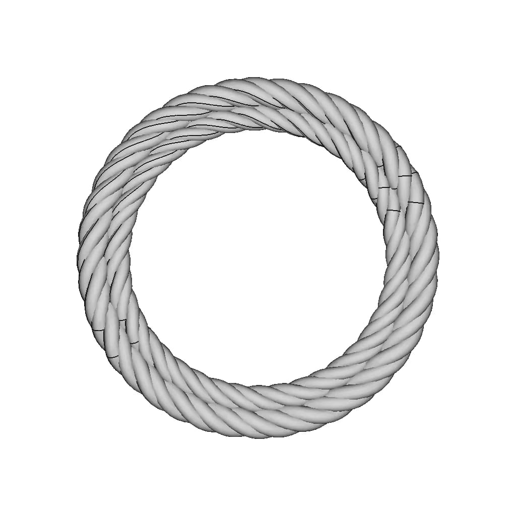 4-Strand Twist Bracelet | 3D Engineering Design File_0_0_degree_snapshot