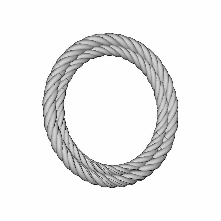 4-Strand Twist Bracelet | 3D Engineering Design File