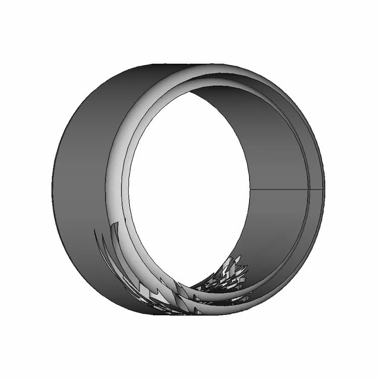 Ring With Wolf Inscription - Downloadable CAD Representation