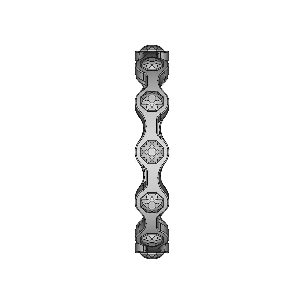 Ring With 12 Pink Sapphires | High-Quality CAD Model_0_90_degree_snapshot