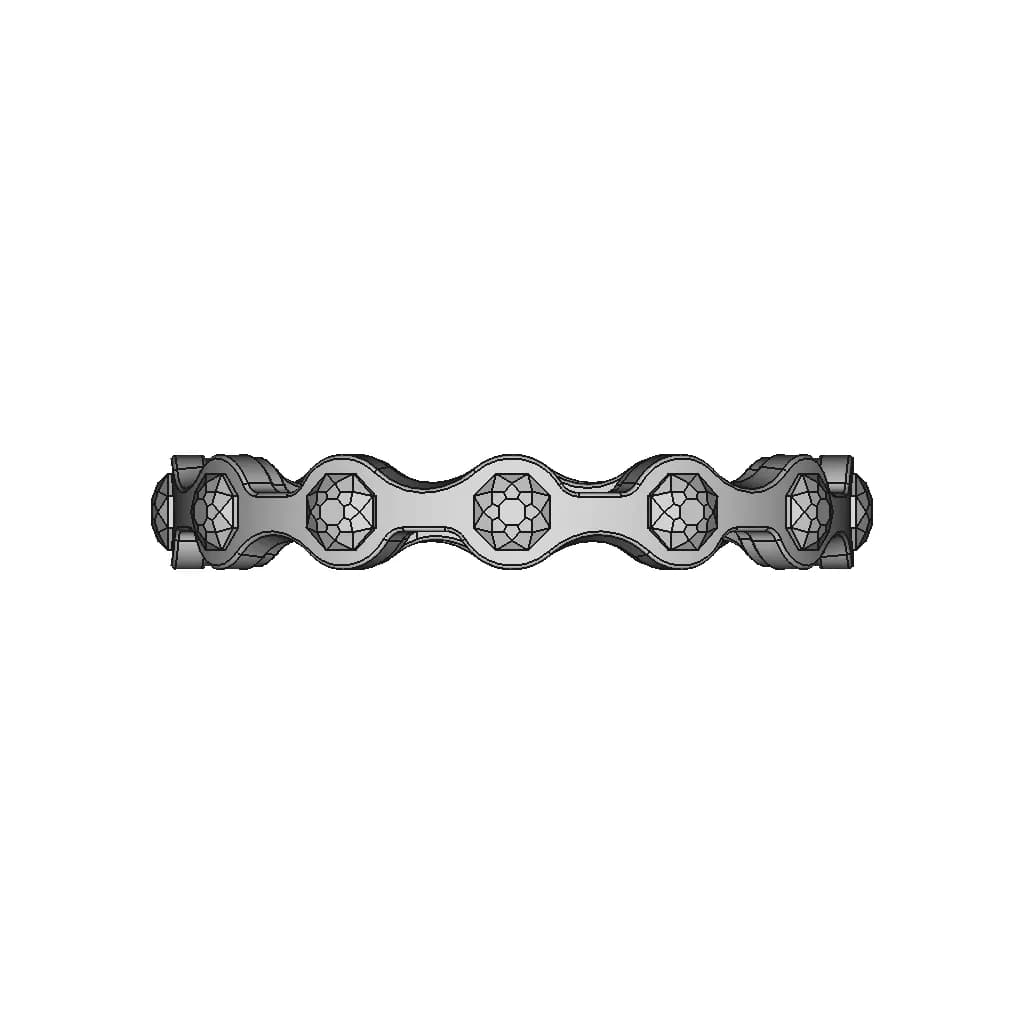 Ring With 12 Pink Sapphires | High-Quality CAD Model_270_0_degree_snapshot