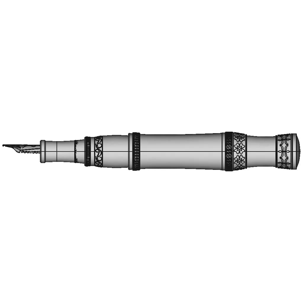 Luxury Fountain Pen - Downloadable CAD Representation_0_0_degree_snapshot