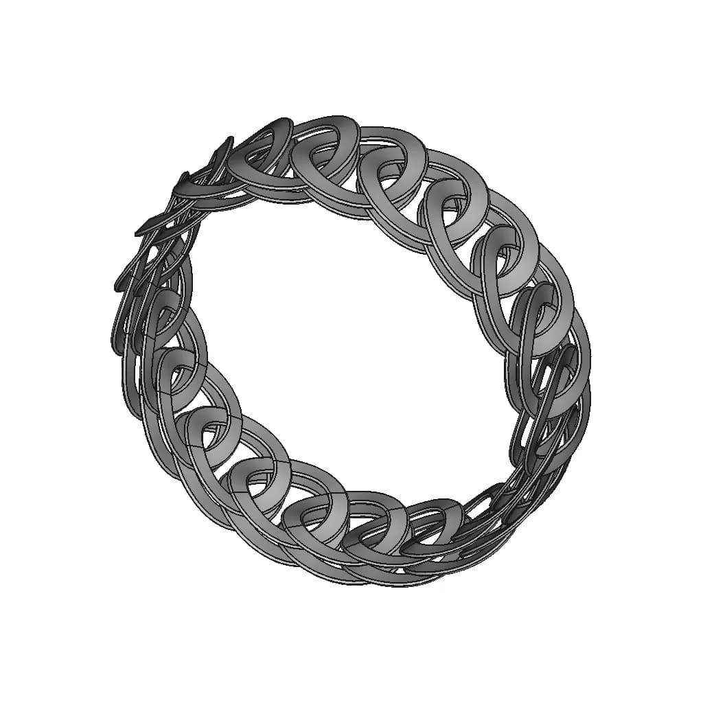 Creo Parametric: Bracelet - Standard Mechanical Component_60_30_degree_snapshot