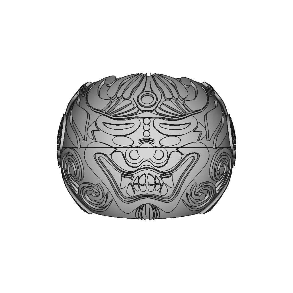 Foo Lion Ring | 3D Engineering Design File_0_0_degree_snapshot
