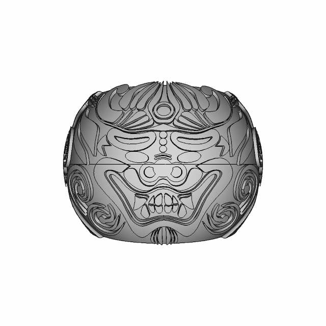 Foo Lion Ring | 3D Engineering Design File