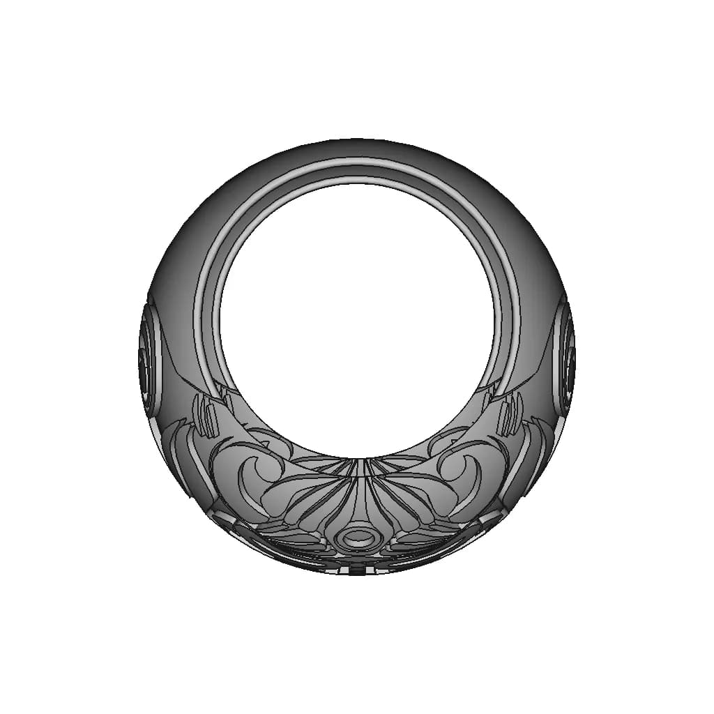 Foo Lion Ring | 3D Engineering Design File_270_0_degree_snapshot