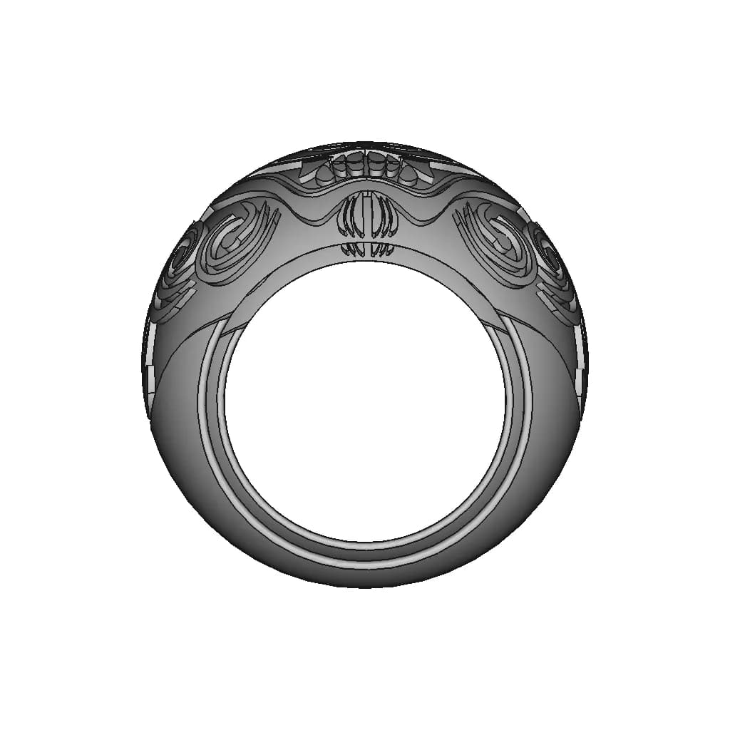 Foo Lion Ring | 3D Engineering Design File_90_0_degree_snapshot