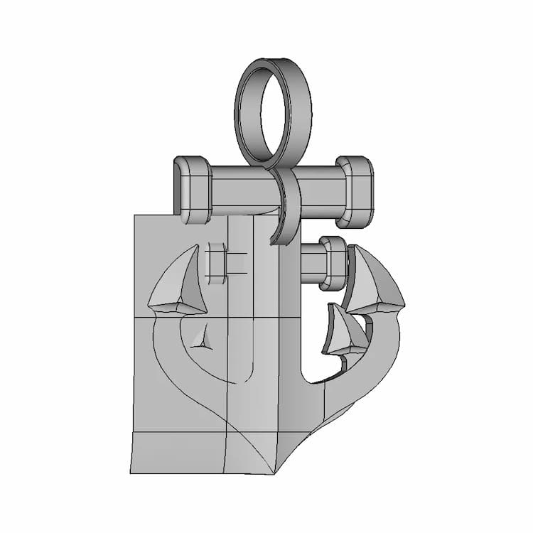 Anchor Pendant - Downloadable CAD Representation