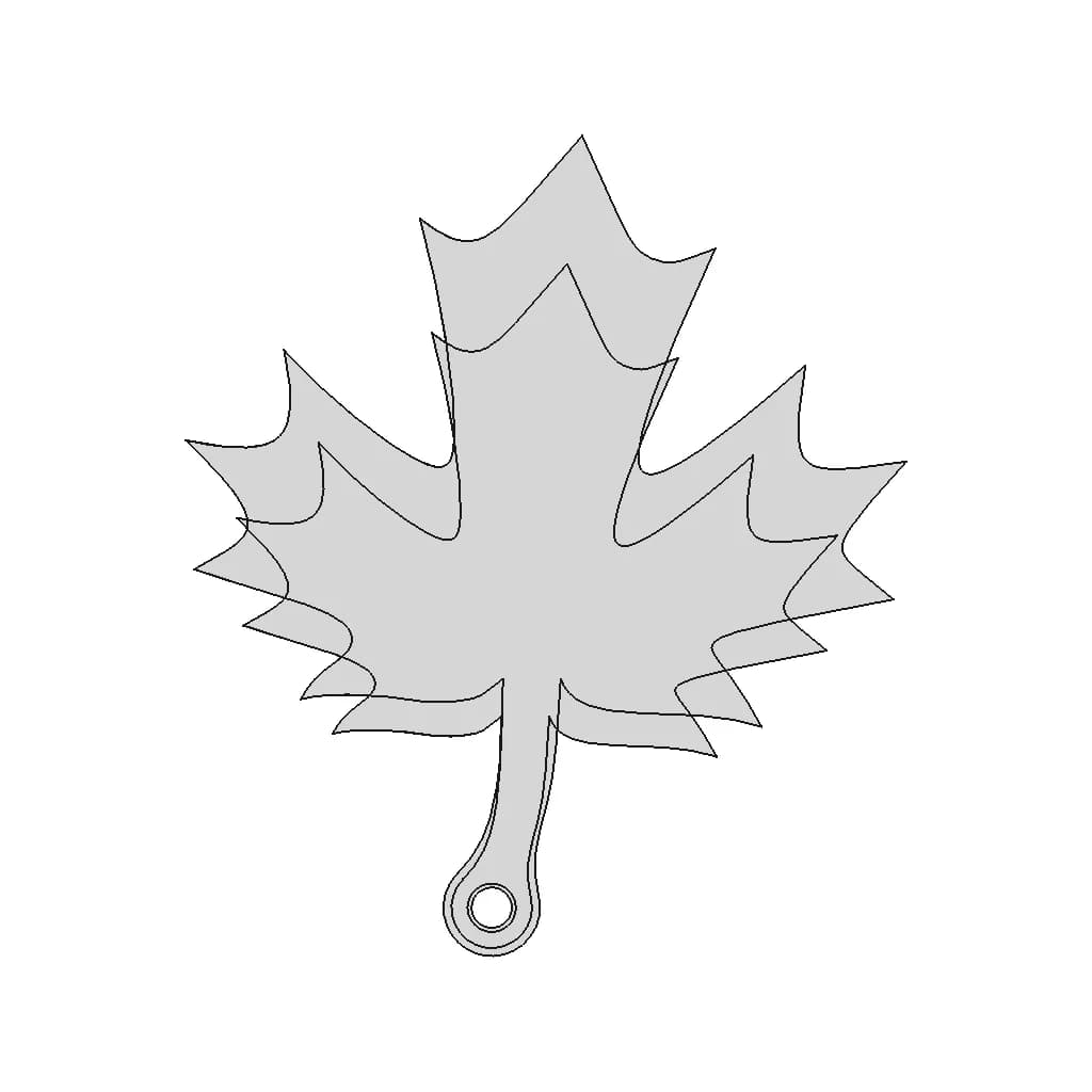 Maple Leaf Earrings - Standard Mechanical Component_90_0_degree_snapshot